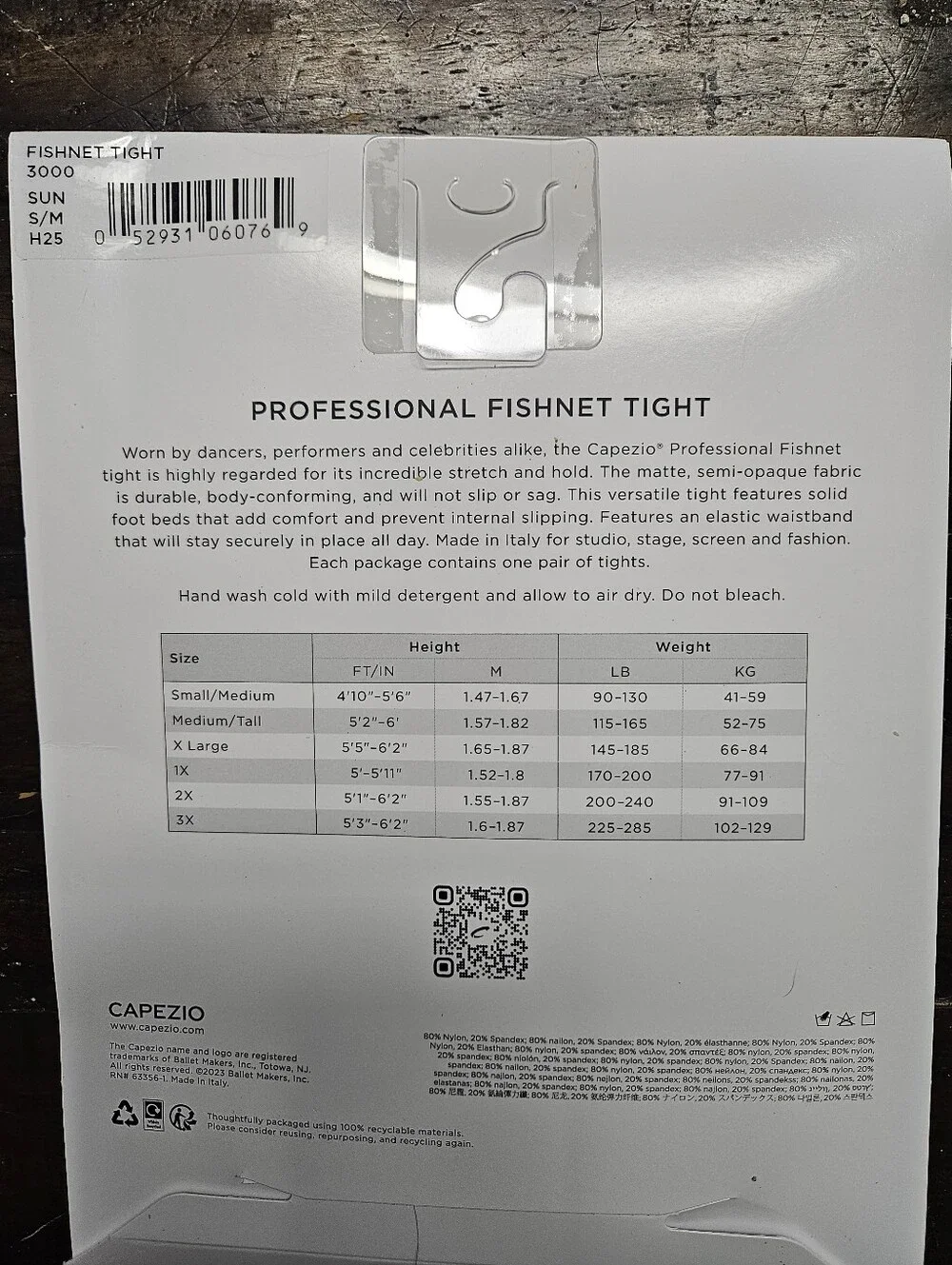 Capezio Professional Fishnet Tights 3000 Sun